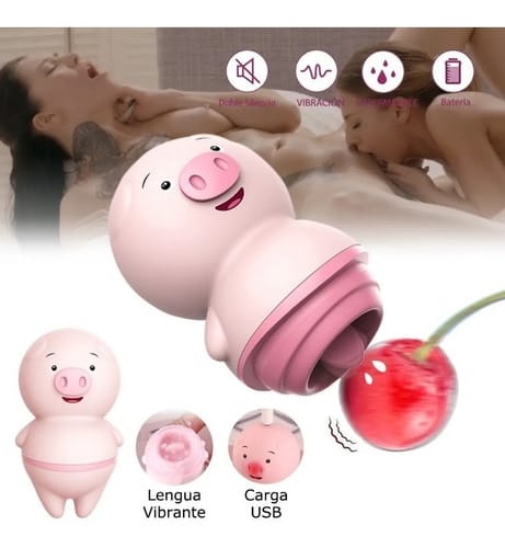 Vibrador Clítoris Cerdito con Lengua