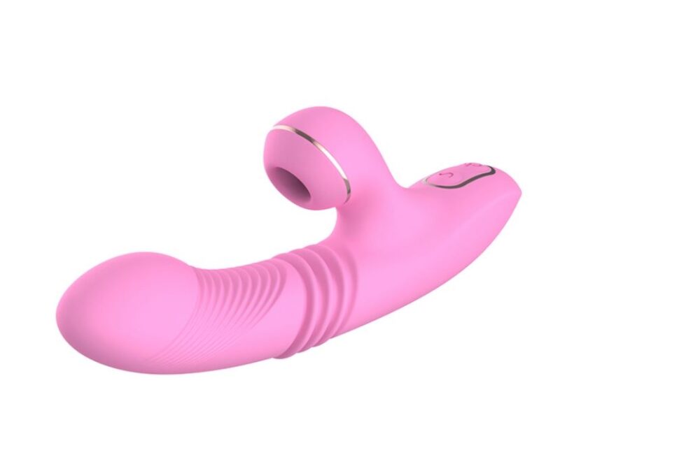 Vibrador Succionador 2 en 1 con Movimiento Telescopico