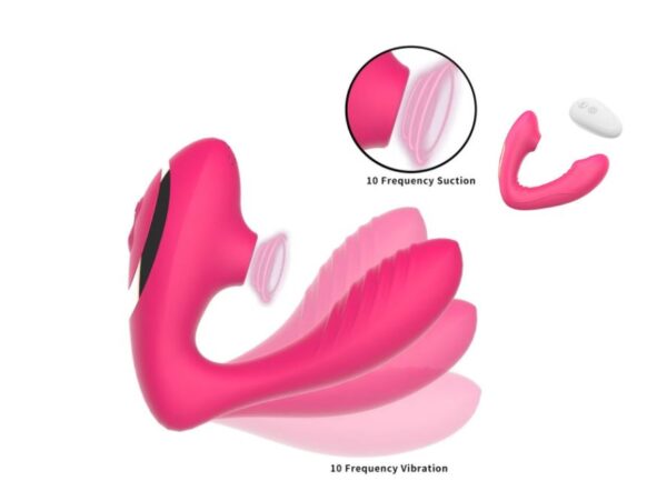 Vibrador Succionador 2 En 1 Control Remoto
