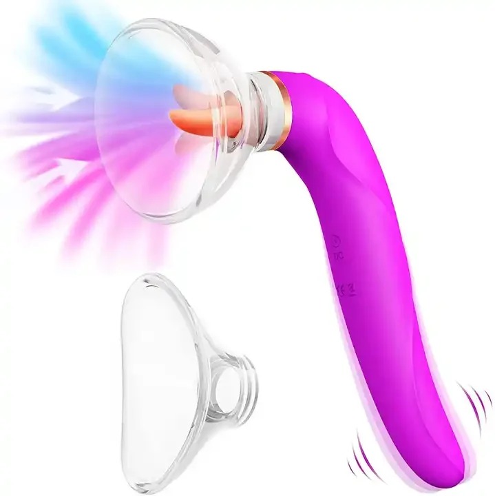 Vibrador Lengua con copa de succión Doble estimulación - Imagen 4