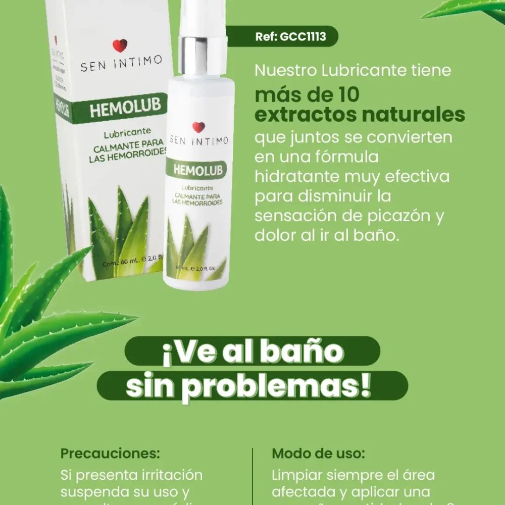 Lubricante Calmante para las Hemorroides Hemolub x 60 ml Sen Íntimo