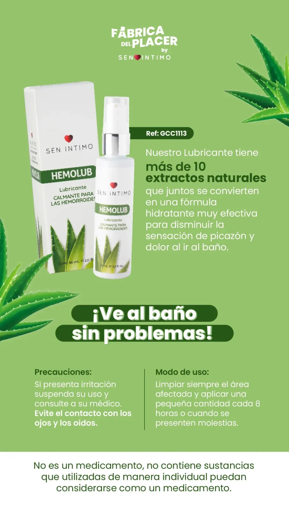 Lubricante Calmante para las Hemorroides Hemolub x 60 ml Sen Íntimo