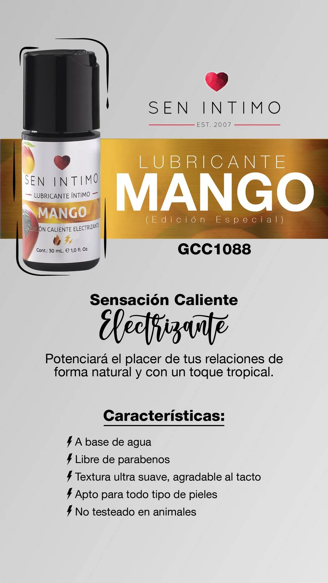 Electrizante Mango X 30 Ml Sen Intimo