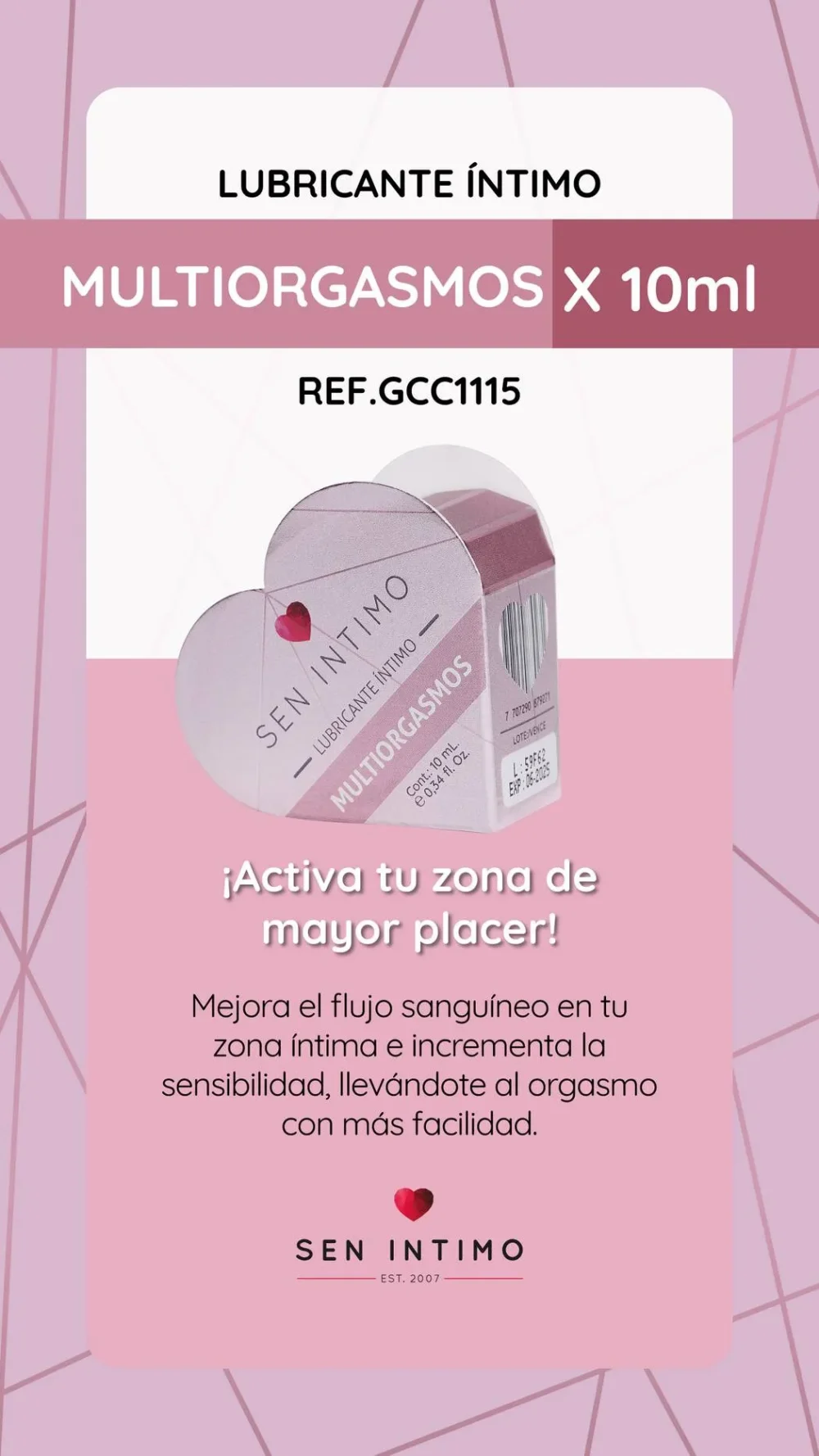 Lubricante Multiorgamos Sen Intimo 10 ML