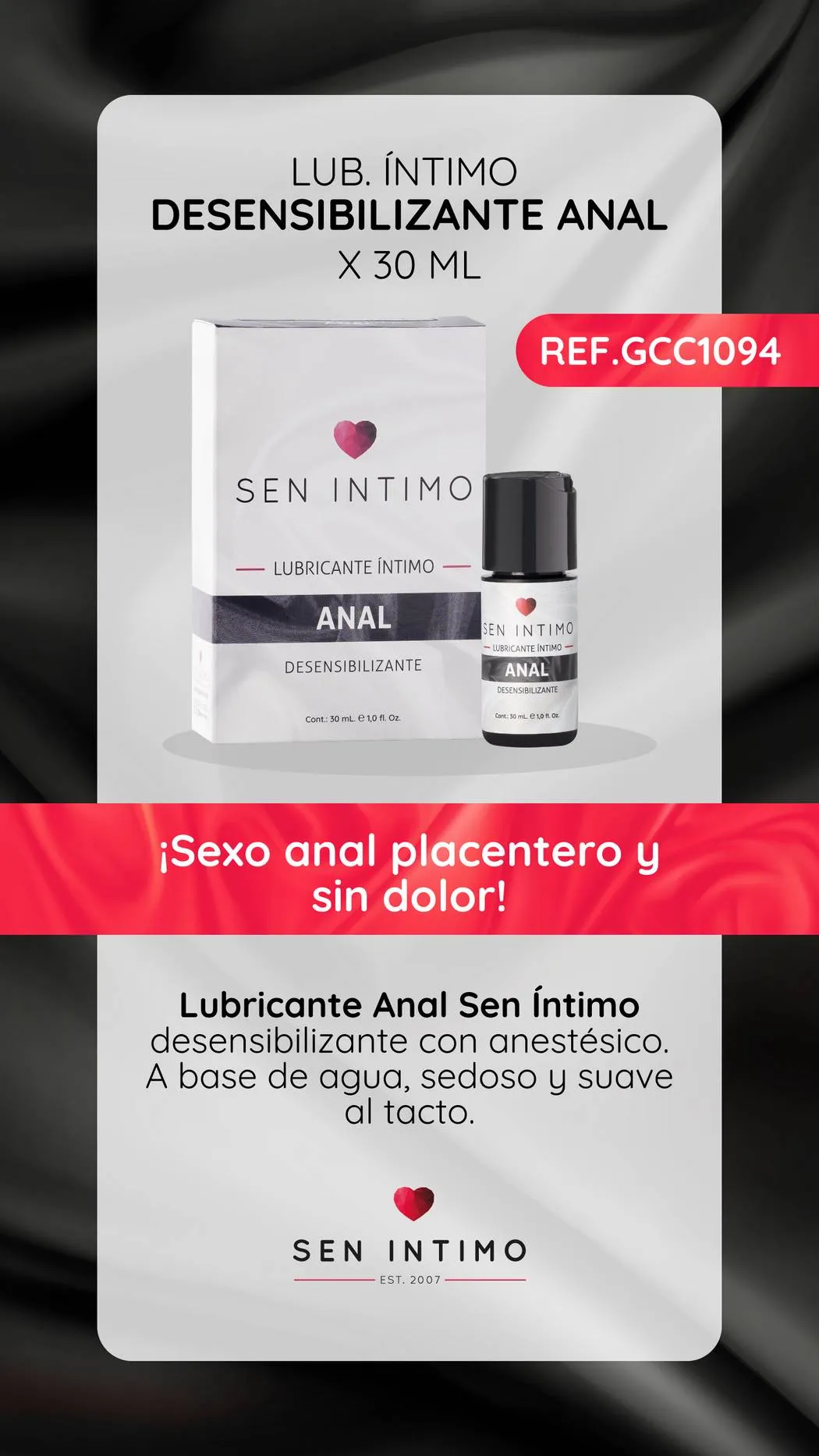 Lubricante Íntimo Anal Desensibilizante x 30 ml by Sen Intimo