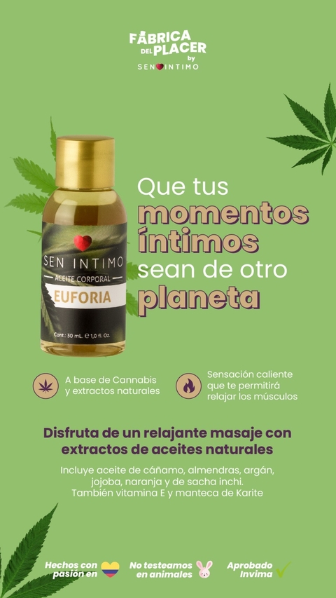 Aceite Masajes Sensual Euforia X 30 ml.