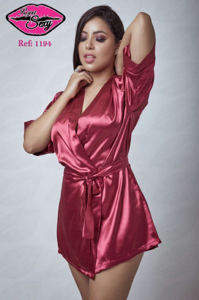 Kimono Satin Vino Ref 1194