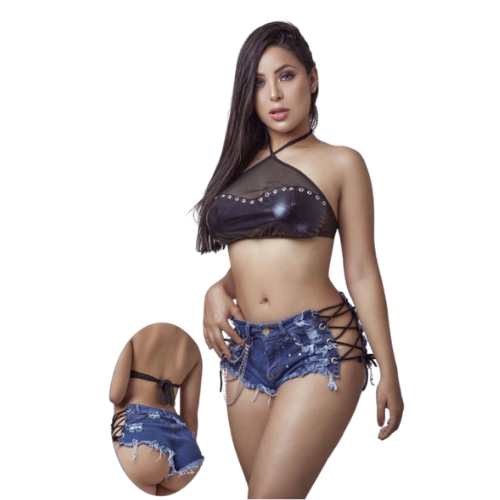 Short Jean Top Sexy Ref 1437