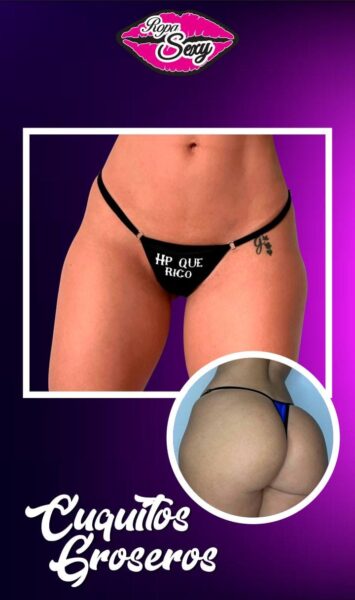 Panty Ajustable Con Mensaje Erótico.