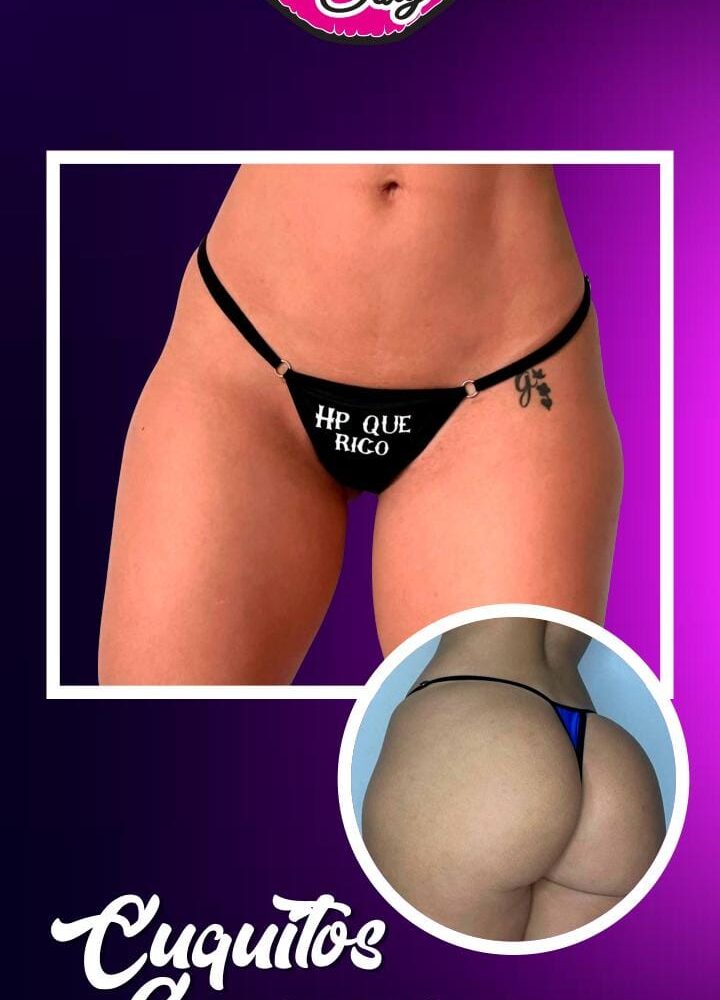 Panty Ajustable Con Mensaje Erótico.