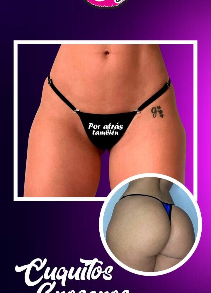 Panty Ajustable Con Mensaje Erótico.