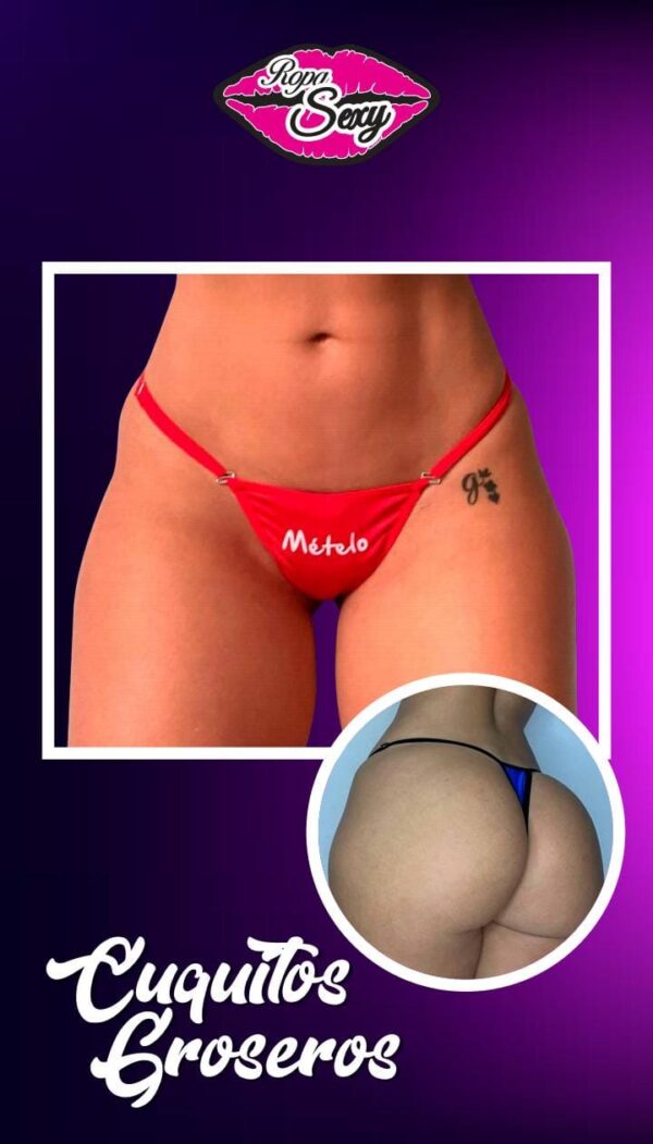Panty Ajustable Con Mensaje Erótico.