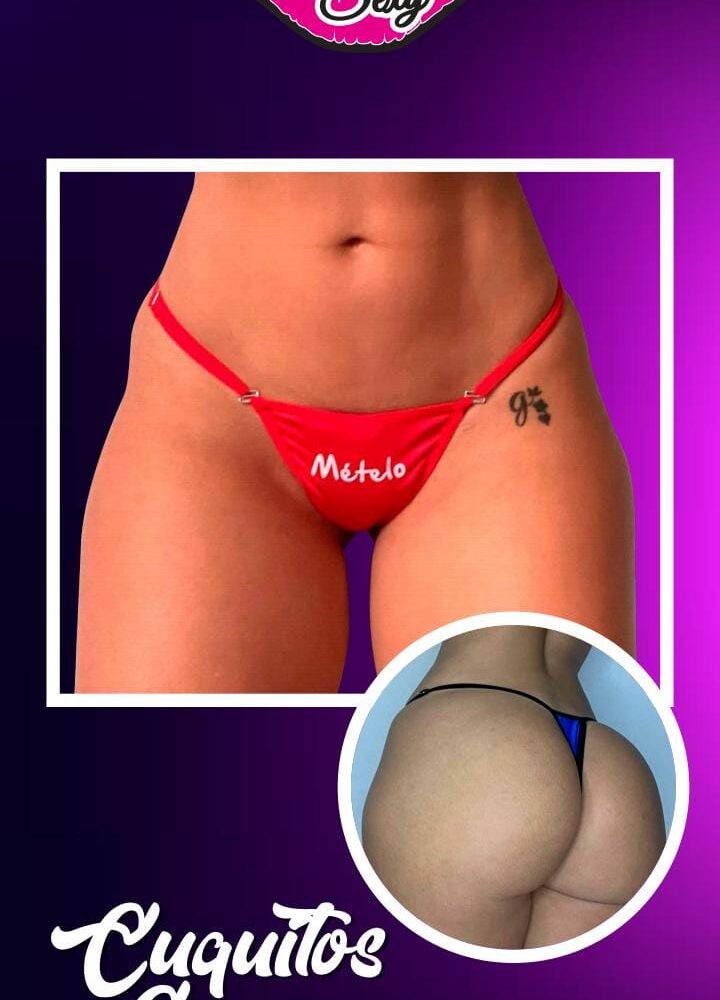 Panty Ajustable Con Mensaje Erótico.