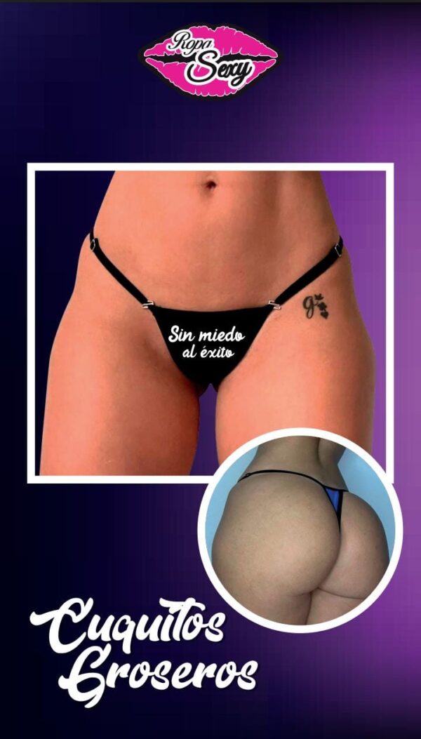 Panty Ajustable Con Mensaje Erótico.