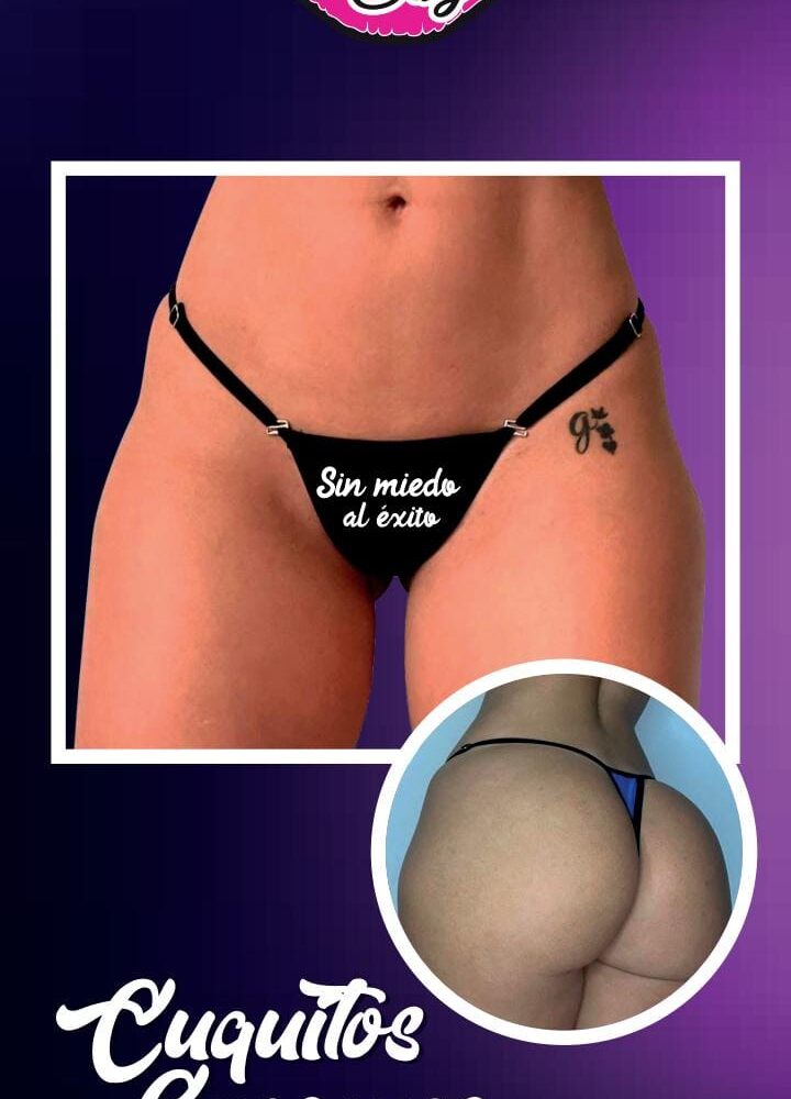 Panty Ajustable Con Mensaje Erótico.