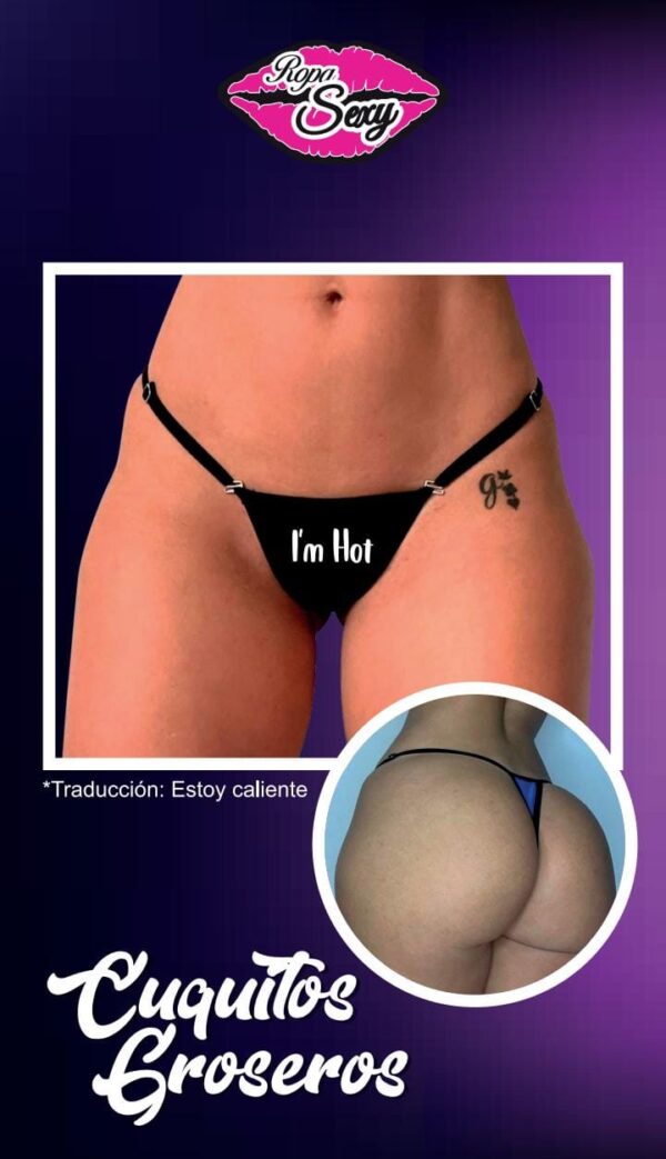 Panty Ajustable Con Mensaje Erótico.