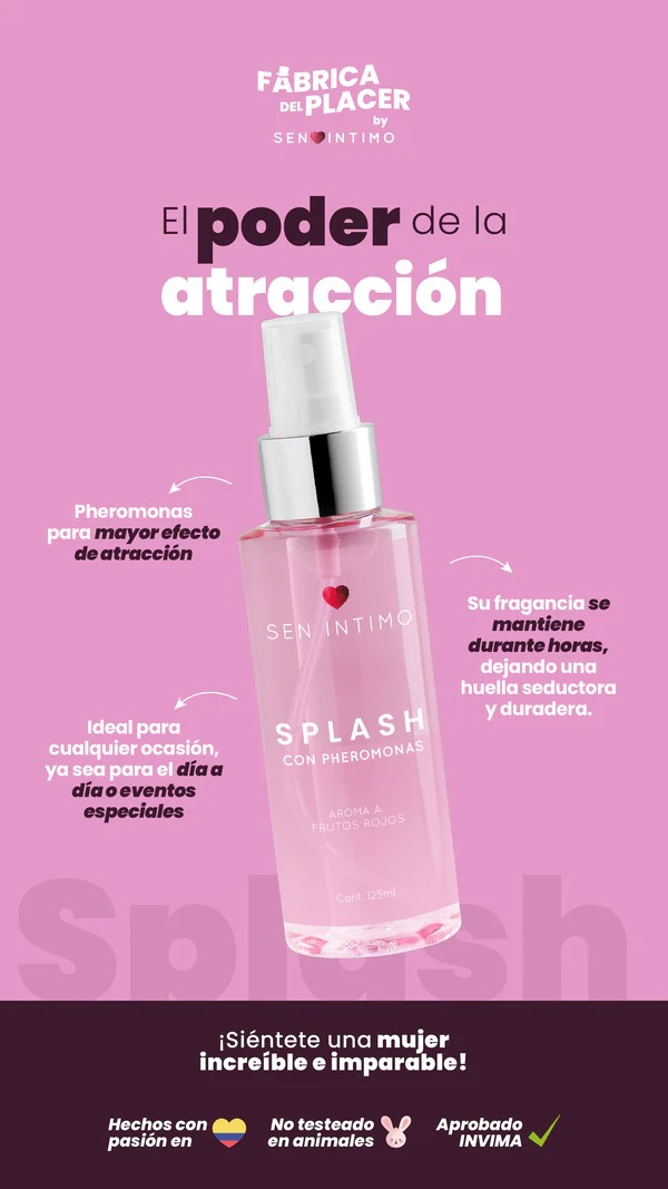 Splash Con Pheromonas Frutos Rojos X 125 mL Sen Intimo.