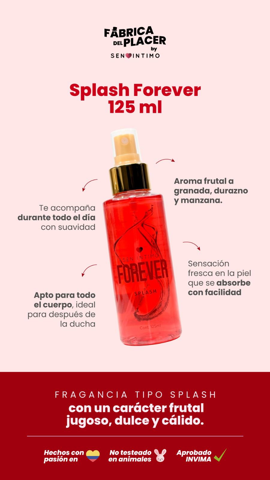 Splash con Pheromonas Sen Íntimo 125 ml - Imagen 5