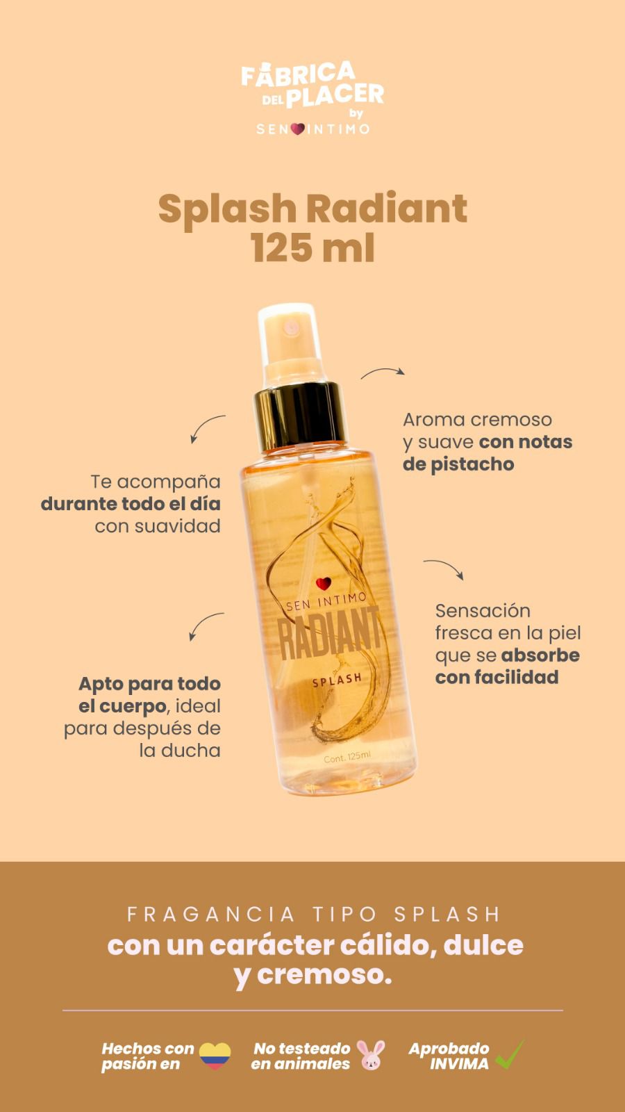 Splash con Pheromonas Sen Íntimo 125 ml - Imagen 4
