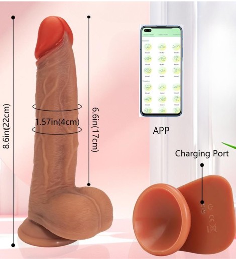 Dildo Movimiento con App. 20 cm