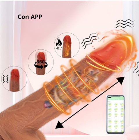 Dildo Movimiento con App. 20 cm