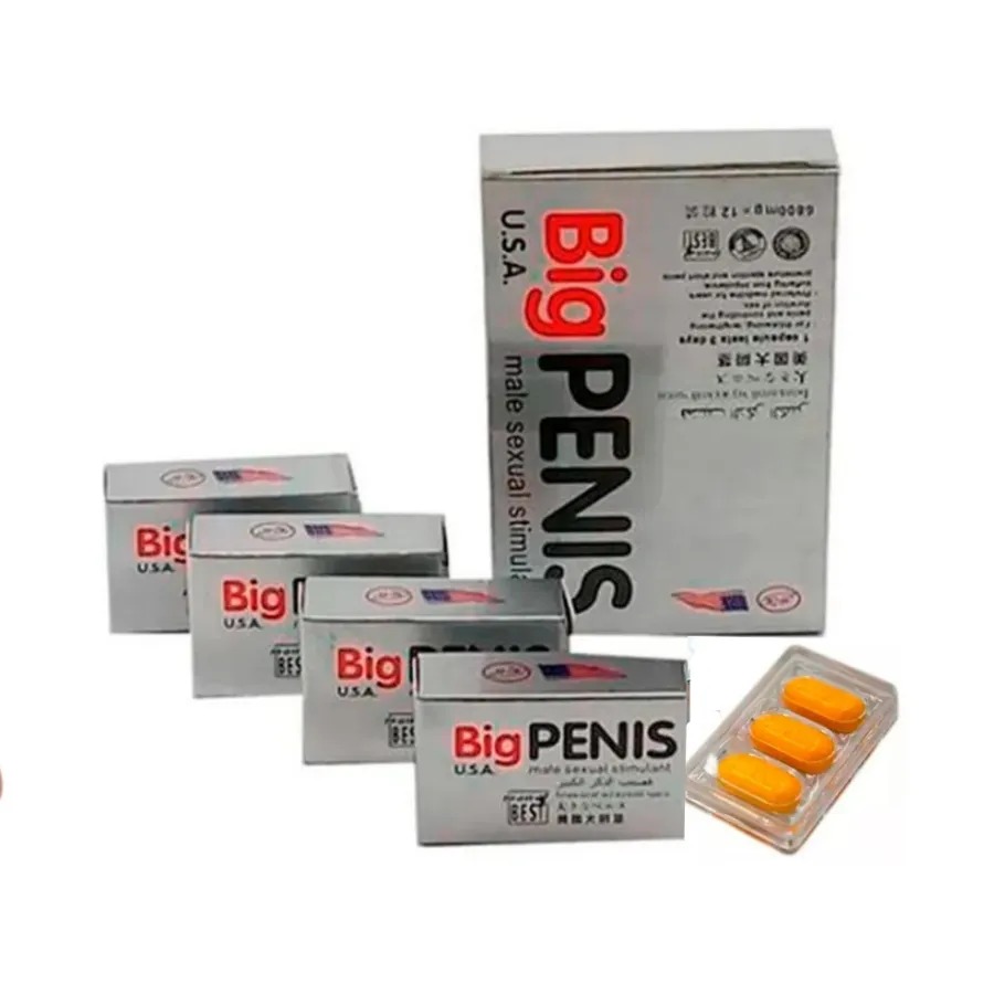 Combo 4 Unidades De Big Penis x 3 Pastillas (12 Pastillas)