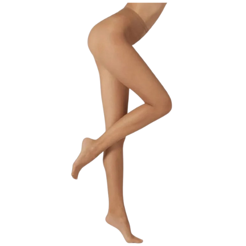 Media Velada Pantalon Color Piel