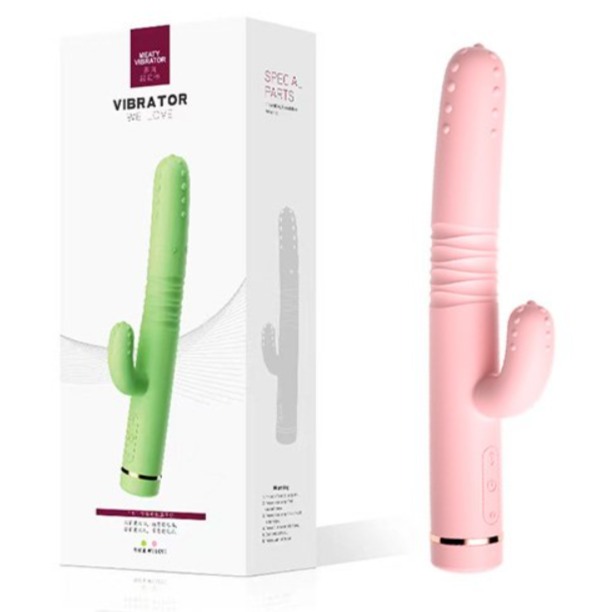 Vibrador Doble Estimulación Térmico Cactus