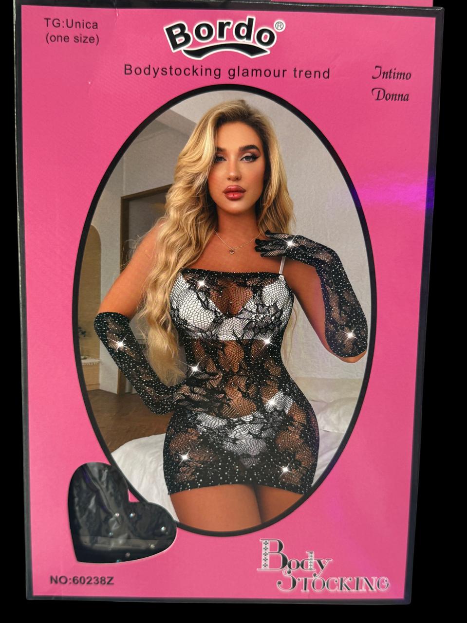 vestido malla con guantes Ref. NO-60238z