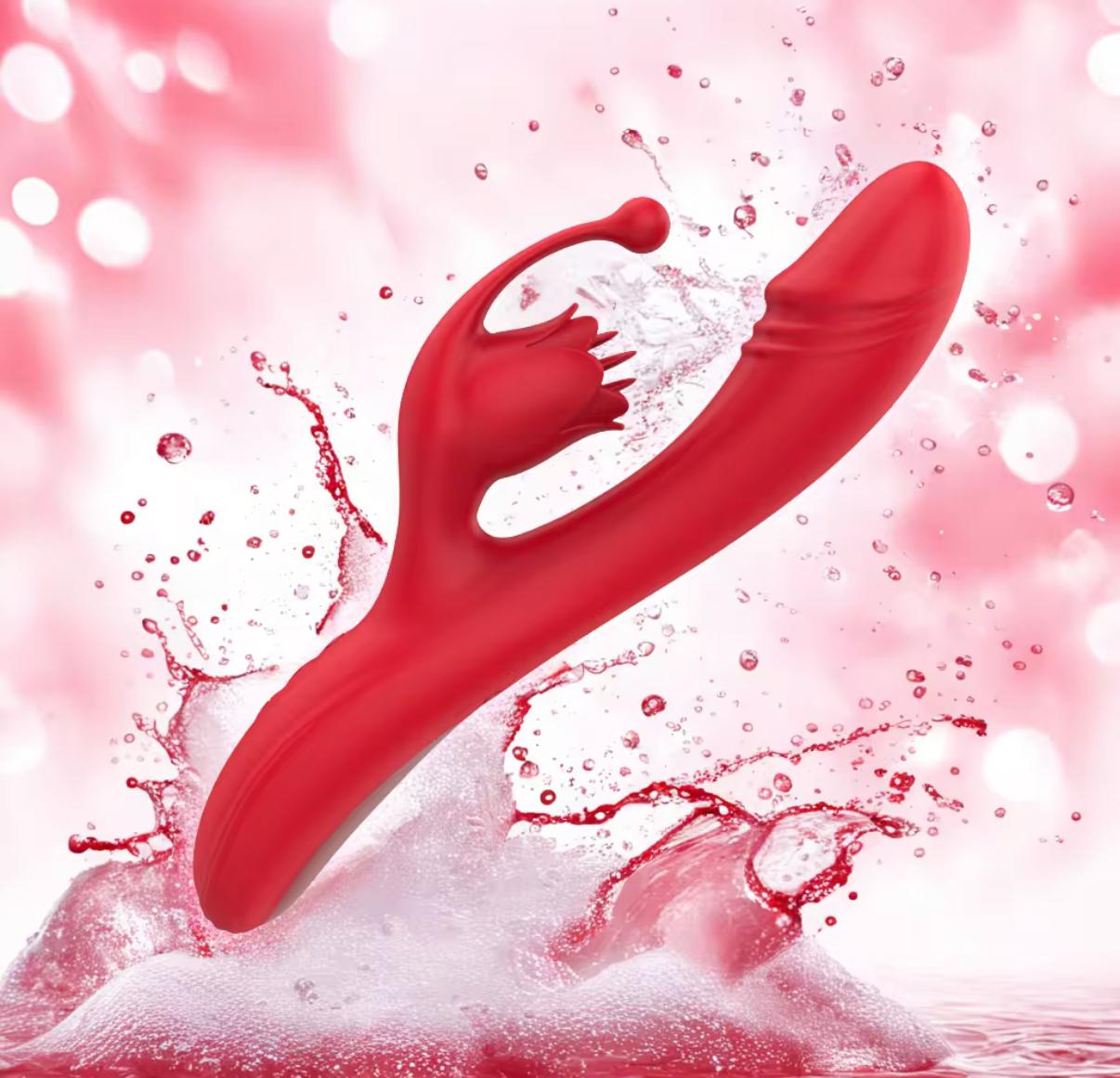 Vibrador dobel estimulacion rosa 2 Vibrador Doble Estimulación Rosa – 10 Velocidades
