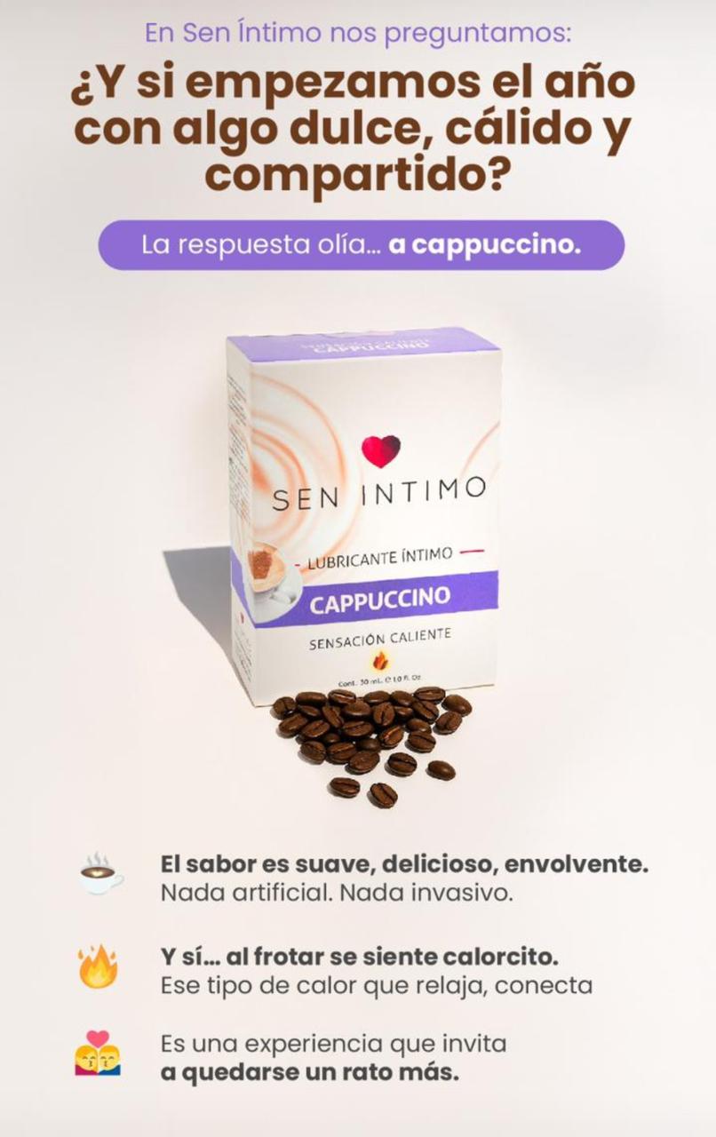 Lubricante Íntimo Cappuccino(capuchino) Sensación Caliente x 30 ml by Sen Íntimo - Imagen 2
