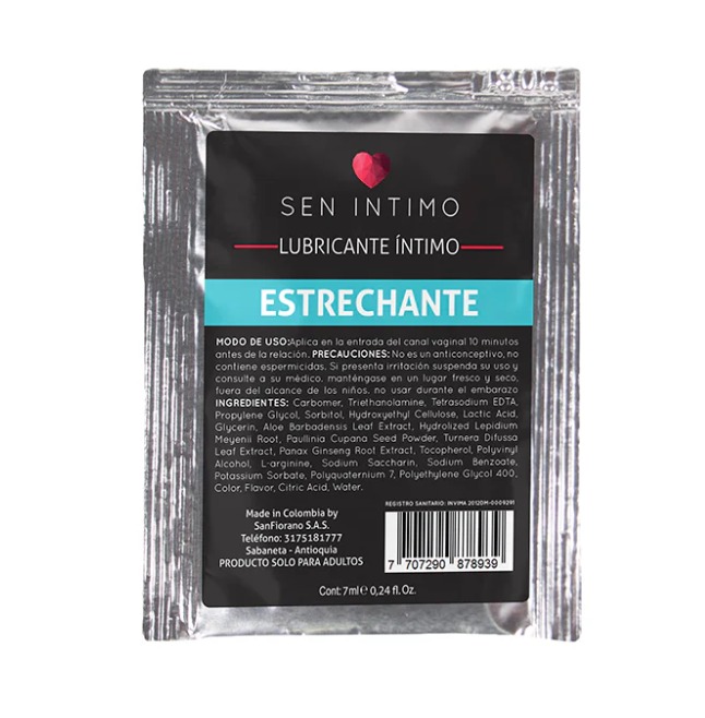 Lubricante Íntimo Estrechante Sachet x 7 ml by Sen Íntimo