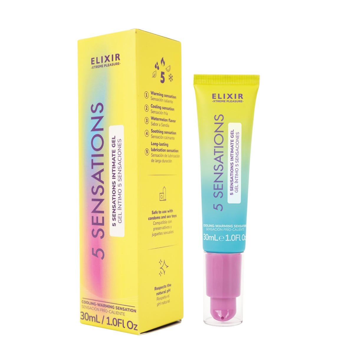 Lubricante 5 Sensaciones Elixir x 30 ML