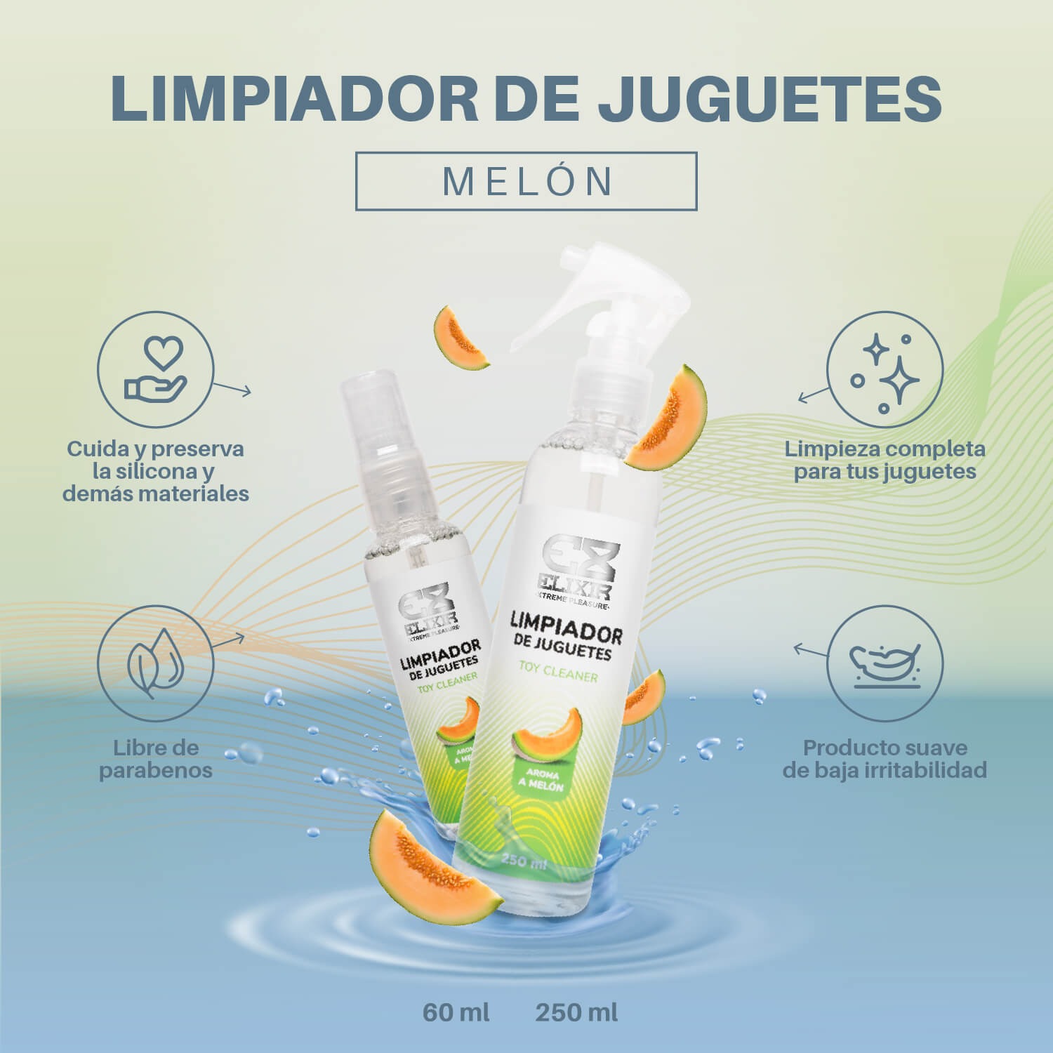 Limpiador De Juguetes Elixir De Melón x 120 ML - Imagen 3